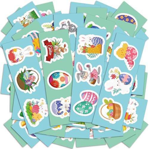 OHOME Easter Stickers for Kids - 240 PCS Easter Basket Stuffers for Boys Girls Teens Adults | Vinyl Easter Gifts Decorations Toys - Kids Easter Games Crafts Activities Party Favors | Amazon (US)