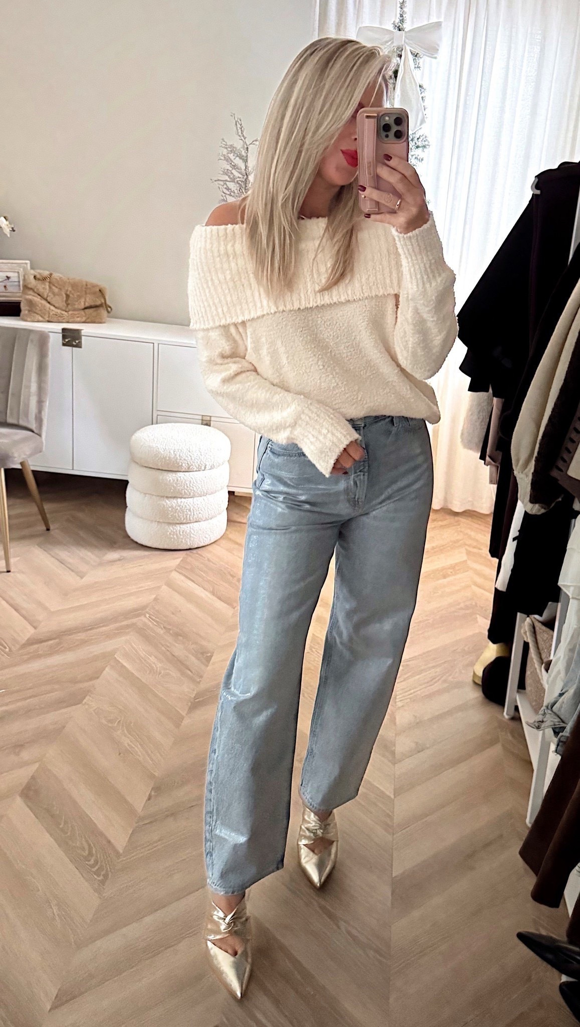 Winter style! Sweater is sooo cozy and Amazon! More colors I’m in small. Cute for NYE✨✨🪩
Jeans tts! I’m in 27. Go up if in between! 

Coated jeans. Party style. Winter p



#LTKootd #LTKHoliday #LTKSeasonal
