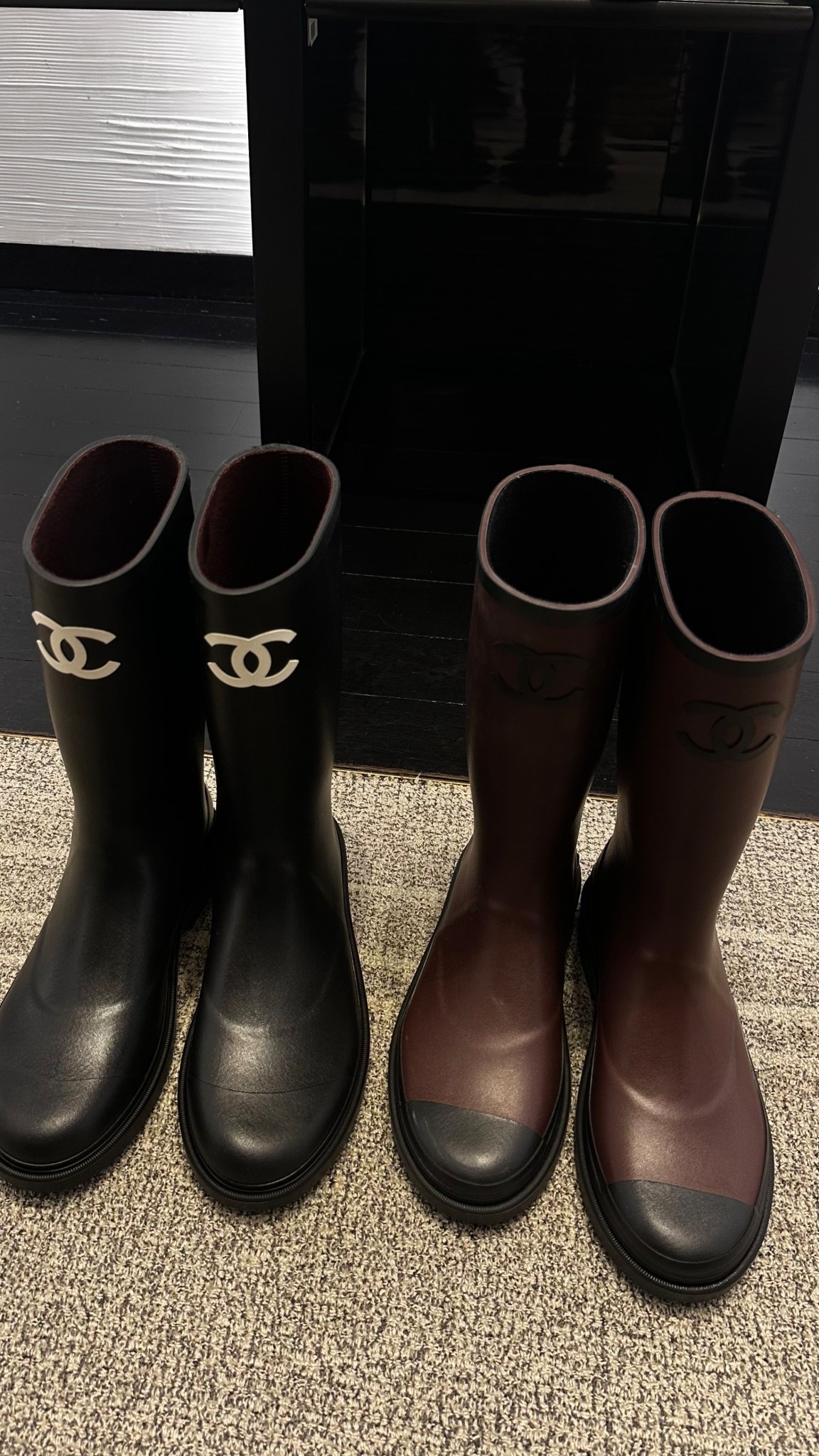 The most chic CHANEL rain boots 