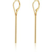 Gold Bar Drop Earring, 18K Shiny Earrings, Dangle Long Earrings, Leverback Hoop Earring, Skinny Earrings For Women, Aww-Rh367 | Etsy (US)