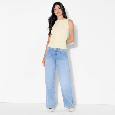 Women's Low-Rise Baggy Leg Jeans - Wild Fable™ Light Wash 16 | Target