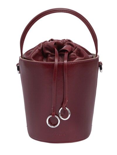 CAFUNÉ, Mini basket bucket leather bag, Ox blood, Luisaviaroma | Luisaviaroma