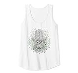 Womens Yoga and Meditation Pose Hamsa Hand Tank Top | Amazon (US)