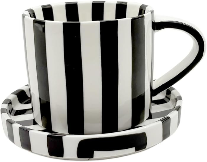 8 Oz Ceramic Coffee Mug Espresso Cups with Saucer Mug And Saucer Set Cup And Saucer Coffee Cups w... | Amazon (CA)