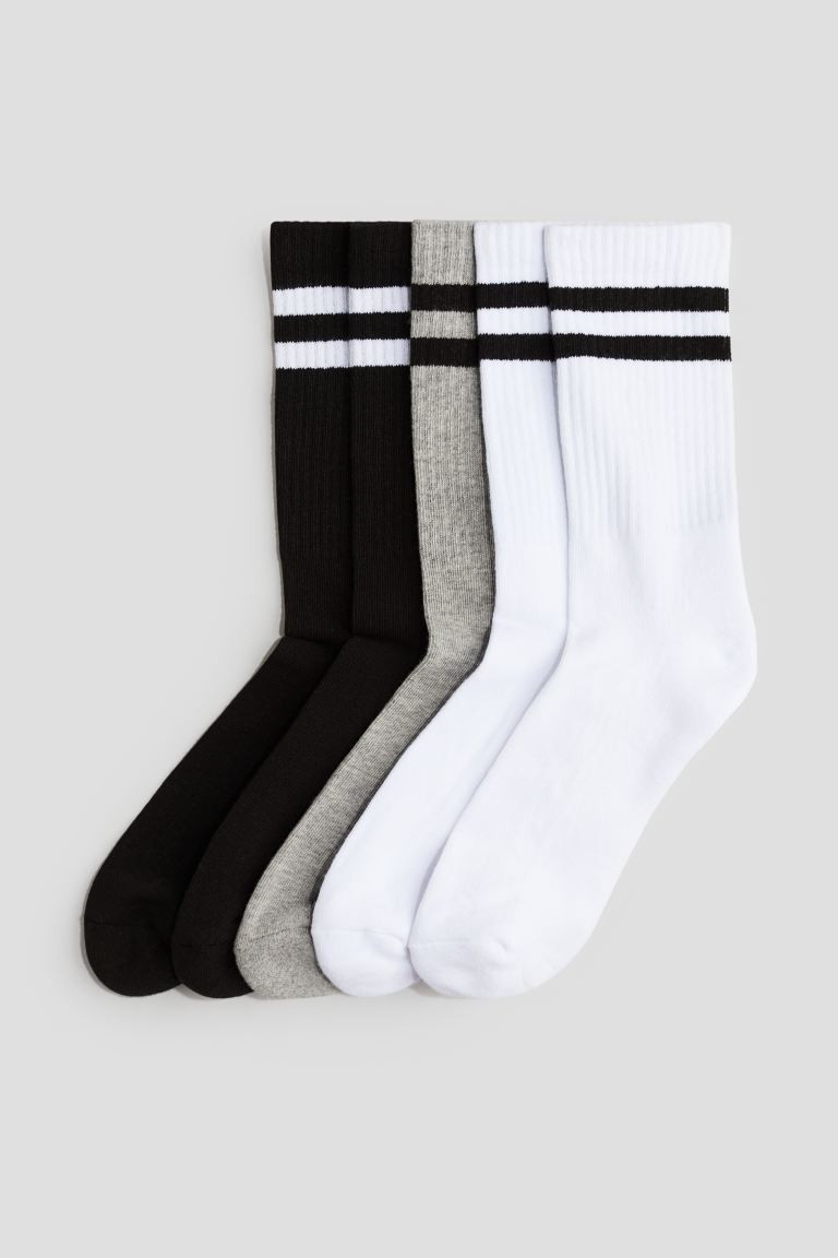 5-pack Ribbed Socks | H&M (US + CA)