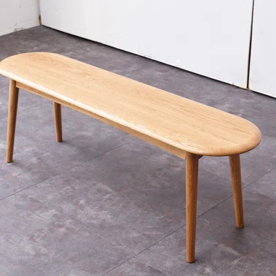 Solid Oak Wood Bench For Home Interior - Half-Round, Strong, Versatile Natural Decor , Adds Style | Wayfair North America
