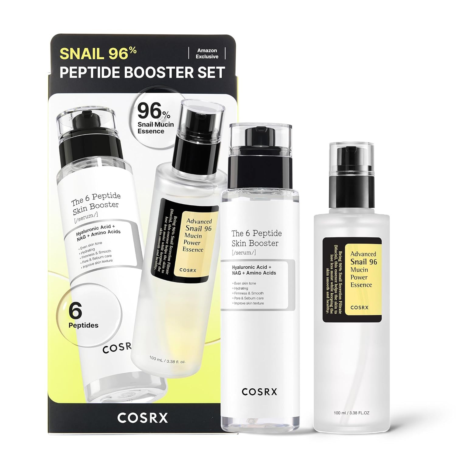 COSRX Snail Mucin 96% Peptide Booster Set - Amazon Exclusive - Korean Skin Care, Gift Sets, Stock... | Amazon (US)