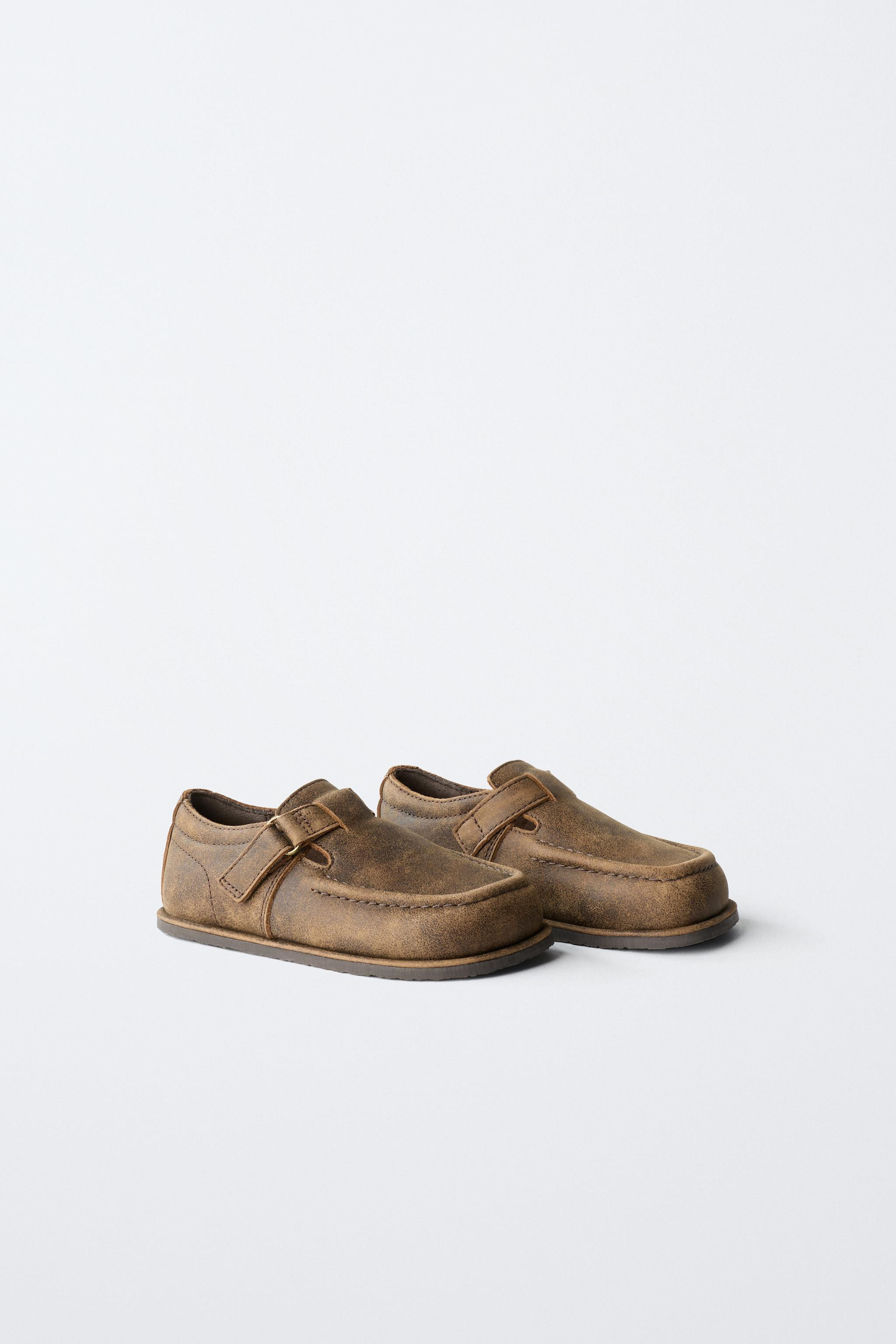 LEATHER BUCKLE SHOES | Zara Canada