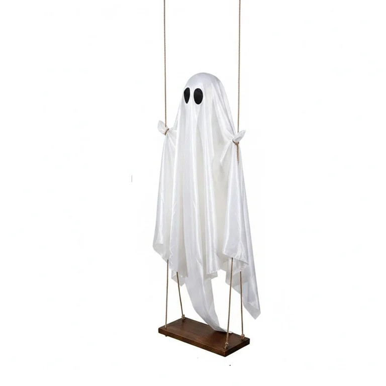 Light Up Swing Hanging Ghost Halloween Outdoor Decorations, Remote Control 8 Lighting Modes Soft ... | Walmart (US)