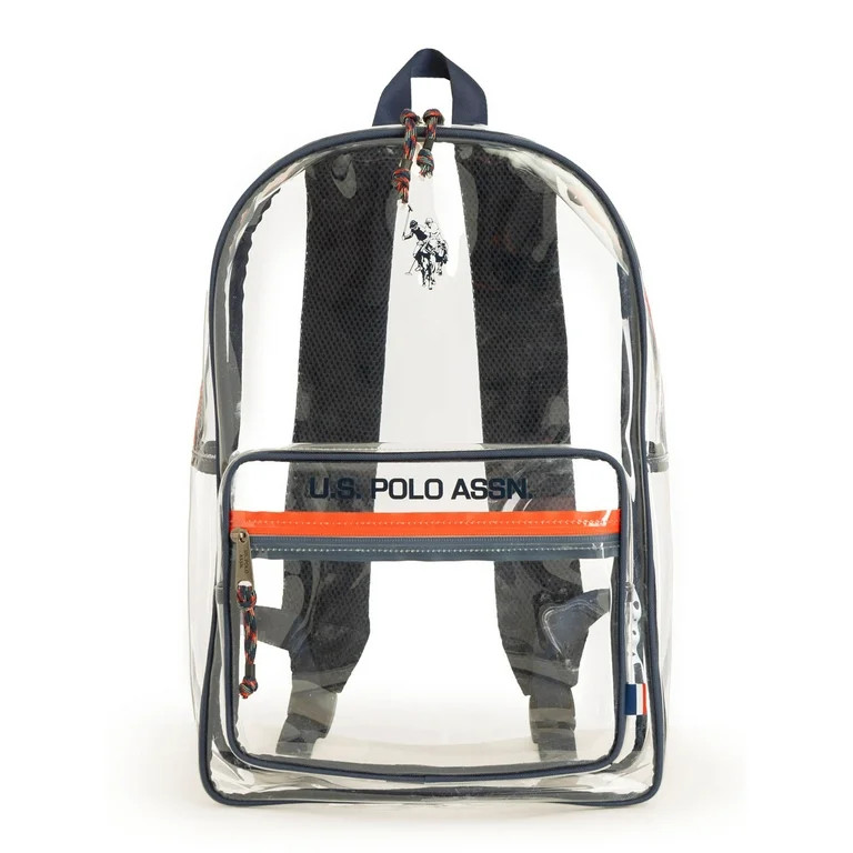 U.S. Polo Assn. Adult Water-Resistant Backpack, Clear | Walmart (US)