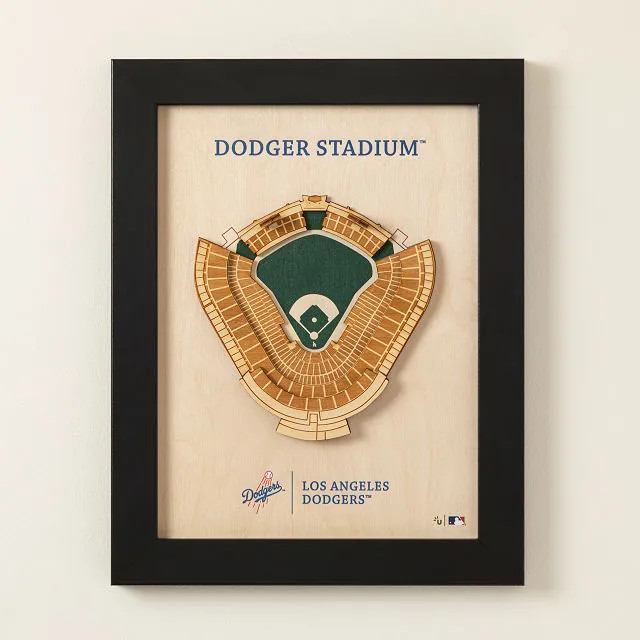 MLB Wall Sculpture Stadium Art, Los Angeles Dodgers | UncommonGoods