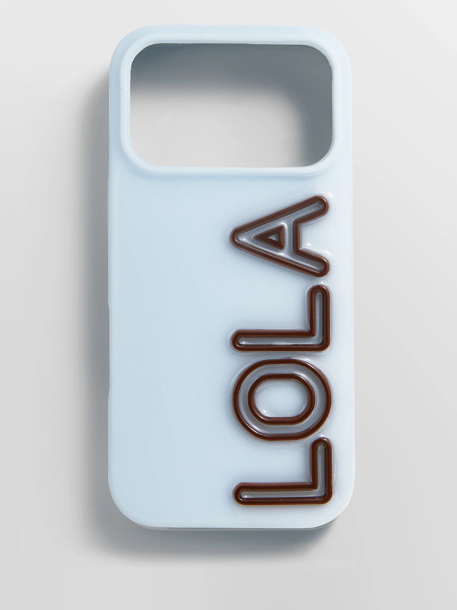 Fine Line Custom iPhone Case - Baby Blue/Dark Brown | BaubleBar