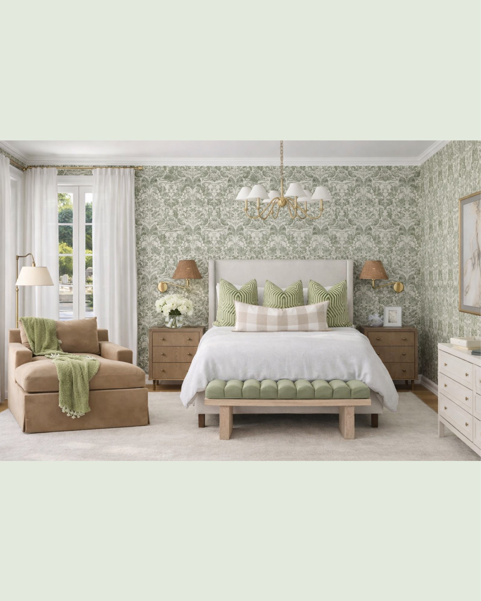 A green and camel bedroom design 💚🤎

#LTKHome #LTKSaleAlert #LTKdayinmylife