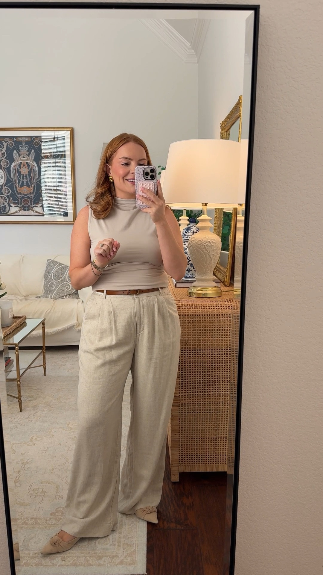 Abercrombie LTK spring sale, “AFLTK” saves 25% off!

This is one of my favorite easy office outfits — neutral tank + linen trousers is the ultimate polished but comfortable combo.

Sizing: tank S, trousers M (regular)

Pro: linen trousers are lightweight and perfect for warm offices or spring
Con: linen wrinkles easily (but that’s the nature of linen!)

#LTKSpringSale #LTKmomlife #LTKWorkwear