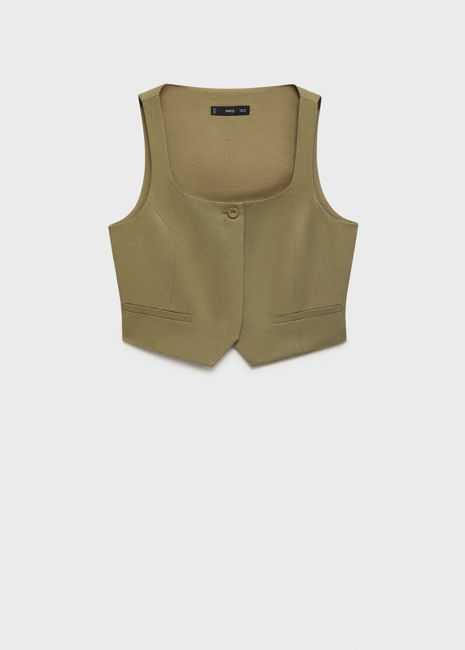 Linen-blend suit waistcoat | MANGO (UK)