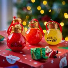 Joiedomi 1.7 Oz 18 Pcs Christmas Boozeball Ornament Set, Xmas Booze Ball Ornament For Christmas Tree Blown Decoration, Assorted Shatterproof Fillable | SHEIN