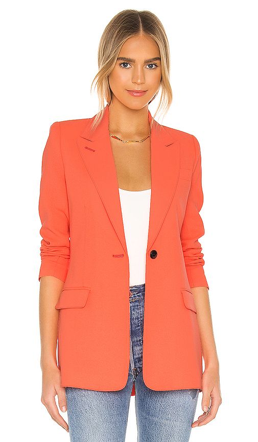 Smythe Tailored Blazer in Tangerine. - size 4 (also in 2) | Revolve Clothing (Global)