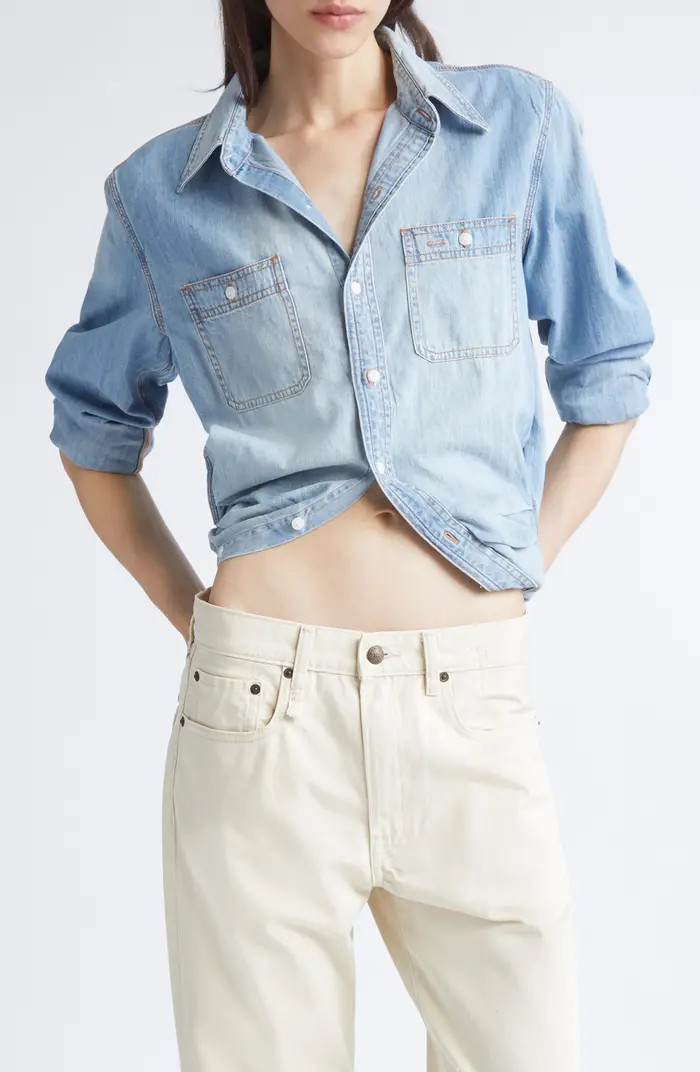 R13 Wrap Around Denim Work Shirt | Nordstrom | Nordstrom