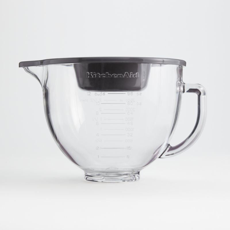 KitchenAid 5-Quart Tilt-Head Glass Bowl with Measurement Markings and Lid + Reviews | Crate and B... | Crate & Barrel