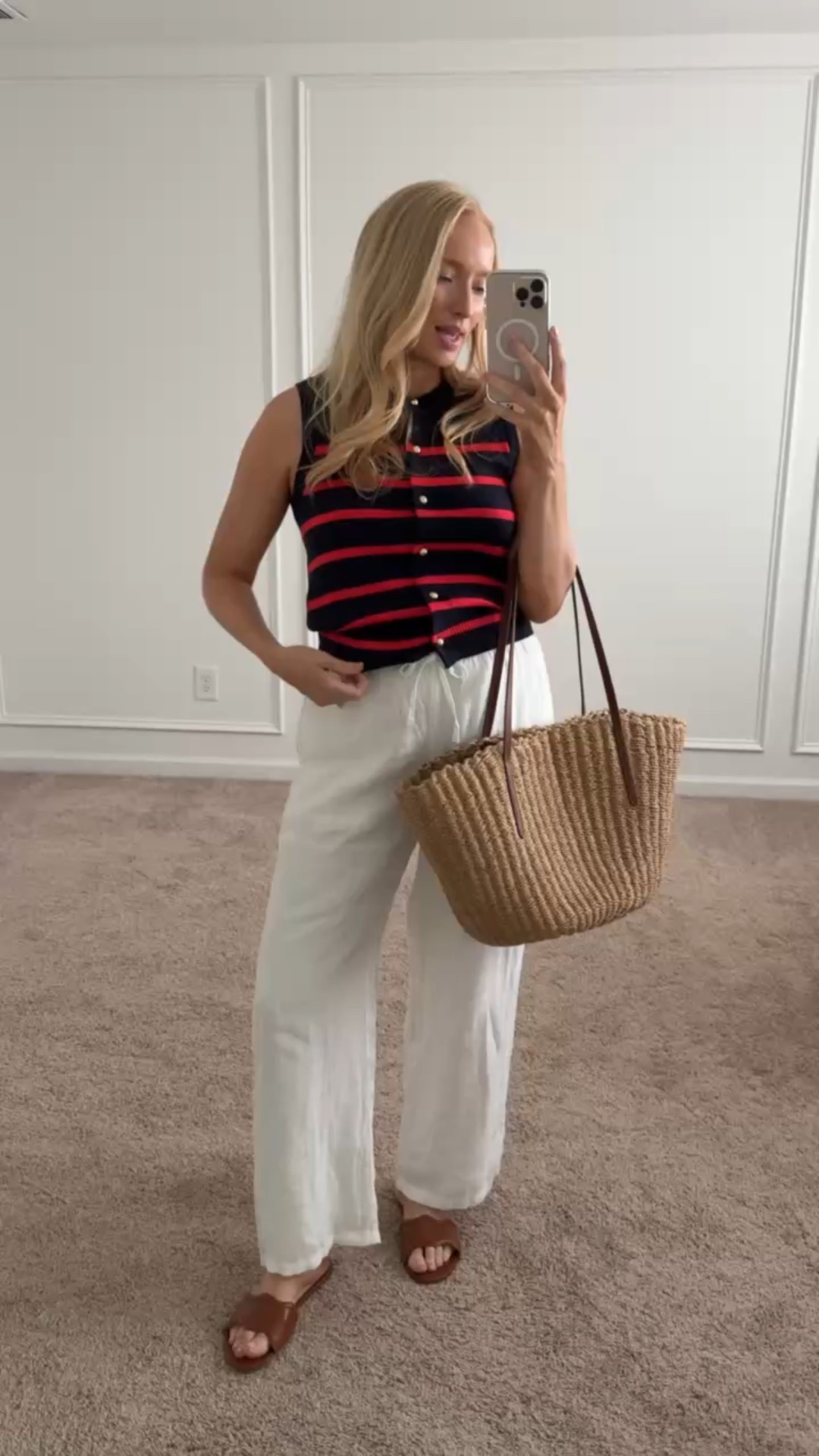 Pretty spring and summer brunch and shopping look. Linen pants are an essential this time of year and these are so good. They are lined and bump friendly. Spring outfits // summer outfits // casual outfits // linen pants // daytime outfits // shopping outfits // vacation 

#LTKBump #LTKStyleTip #LTKSeasonal