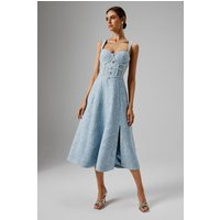 Lavish Alice KIRA Pearl Embellished Boucle A Line Dress in Blue XXL UK18 | Lavish Alice Retail Ltd