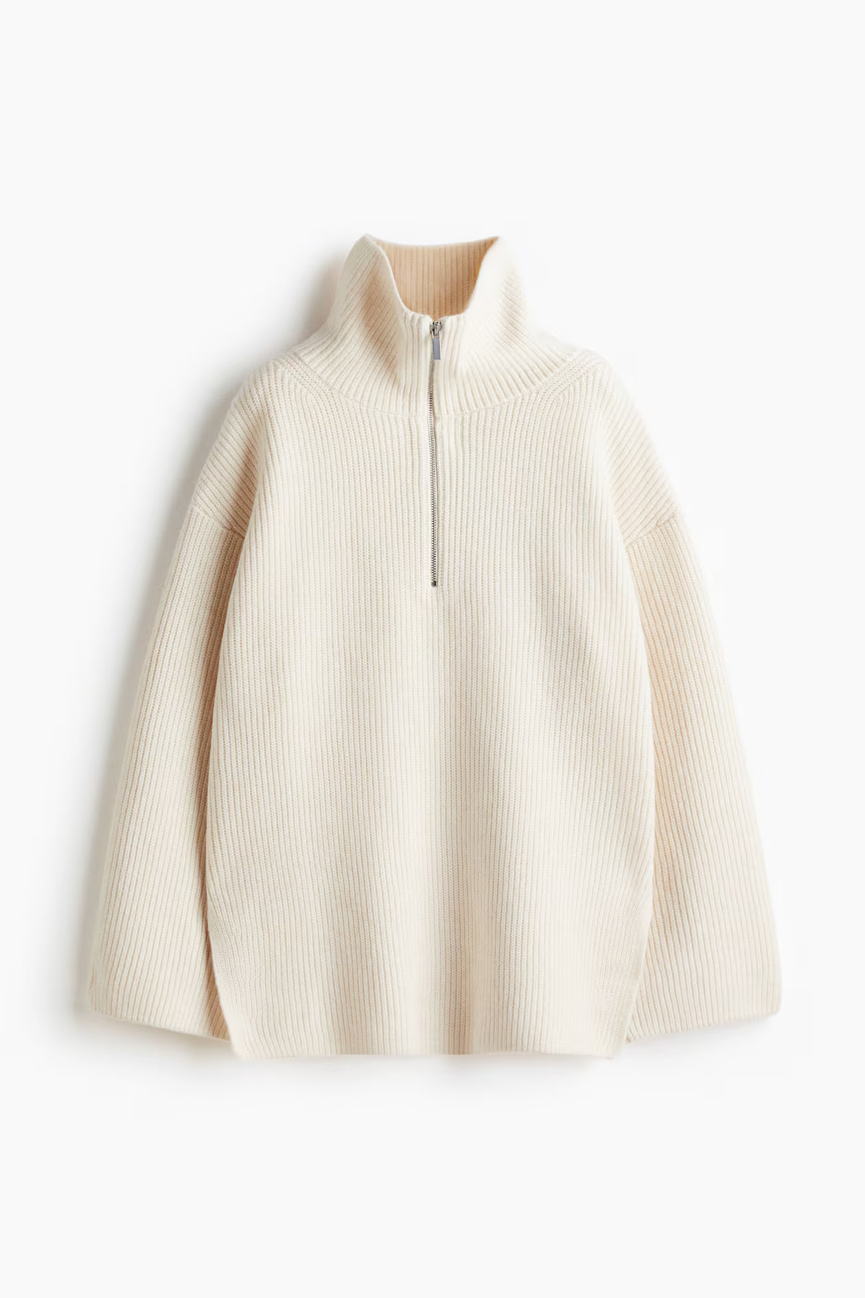 Zip-top rib-knit jumper | H&M (UK, MY, IN, SG, PH, TW, HK)