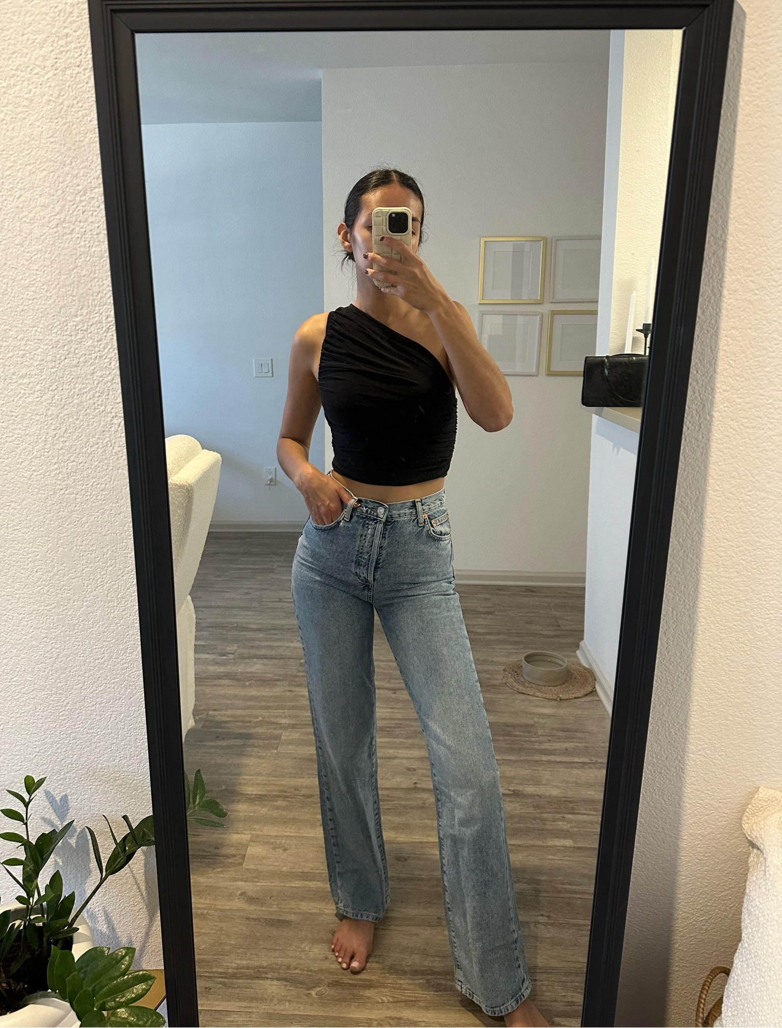 Black ruched one shoulder top - perfect for summer nights

#LTKsalealert #LTKstyletip #LTKunder50