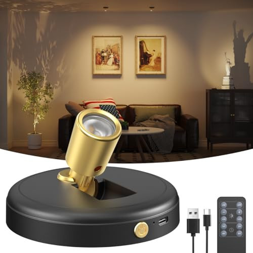 Spot Lights Indoor Led Spotlight: Rechargeable Battery Wireless Up Lights Indoor - Plants Tree Artwork Portrait Picture Display Accent Lighting for Home Decorators Homeowners Art Collectors(1 Pack) | Amazon (US)