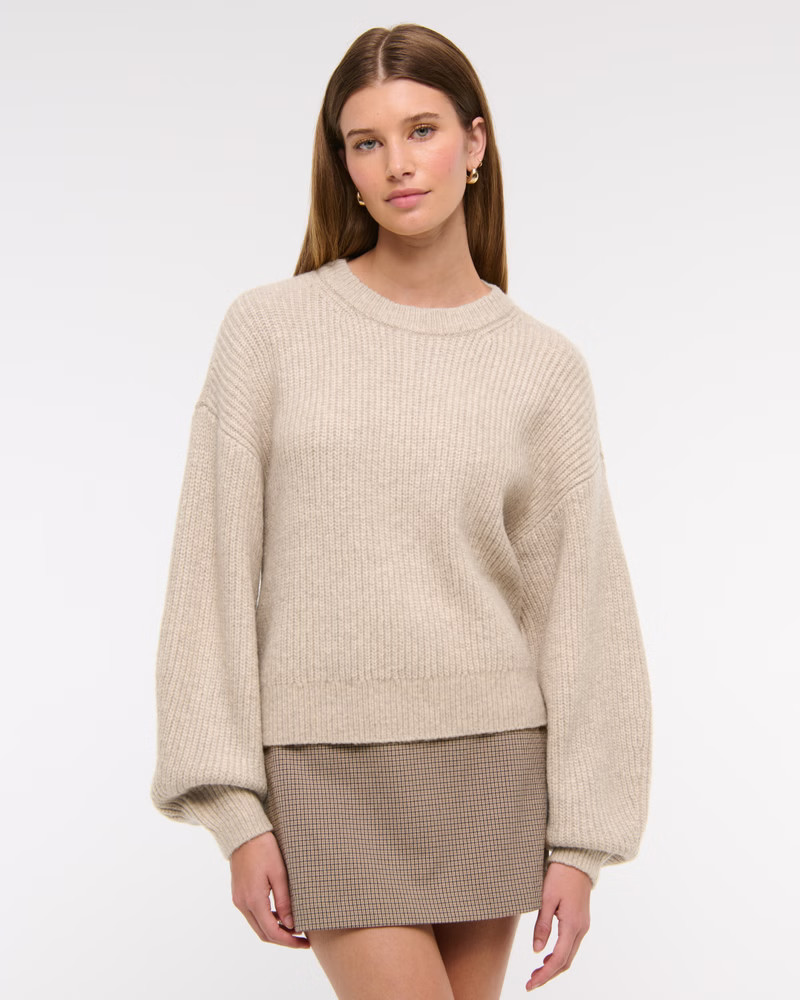 Women's Barrel Sleeve Sweater | Women's Tops | Abercrombie.com | Abercrombie & Fitch (US)