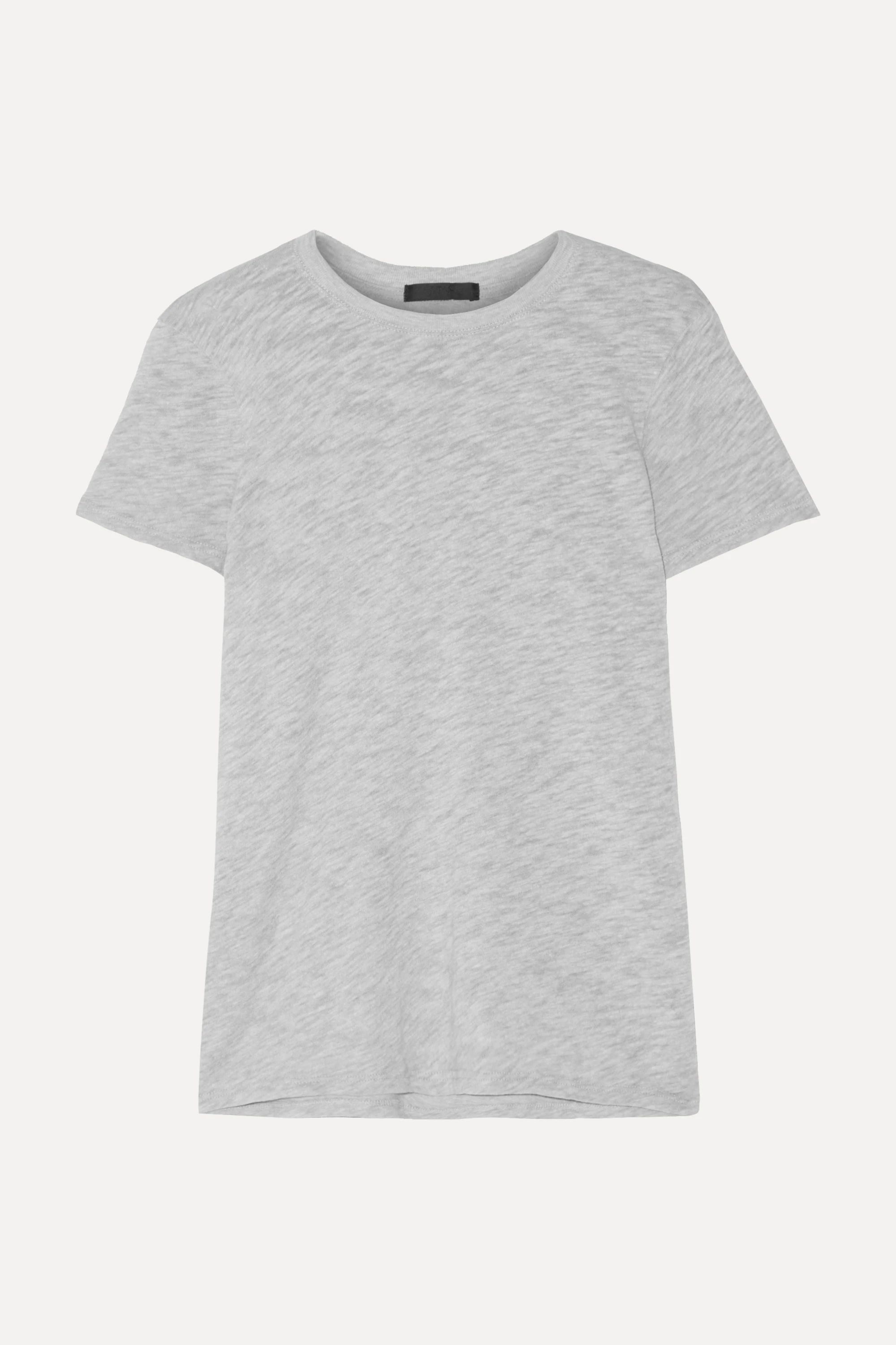 Gray Schoolboy slub Supima cotton-blend jersey T-shirt | ATM Anthony Thomas Melillo | NET-A-PORTE... | NET-A-PORTER (US)