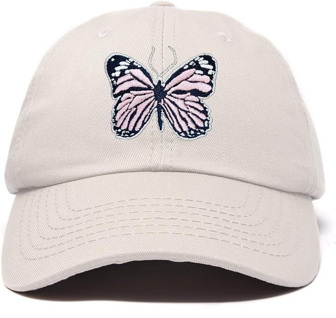 DALIX Pink Butterfly Hat Cute Womens Gift Embroidered Girls Cap | Amazon (US)
