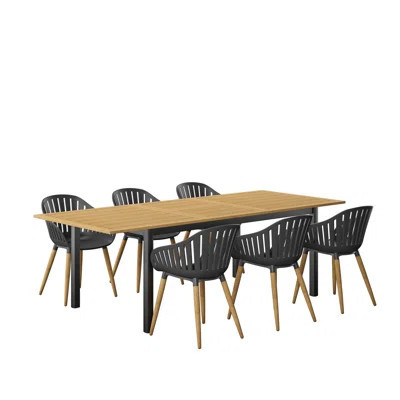 Anautica Rectangular 6 - Person 94'' Long Dining Set | Wayfair North America