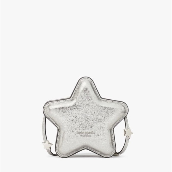 KATE SPADE STARLIGHT CRINKLE METALLIC LEATHER MICRO 3D Star CROSSBODY NWT | Poshmark