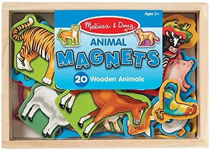 Melissa & Doug 20 Wooden Animal Magnets in a Box | Amazon (US)