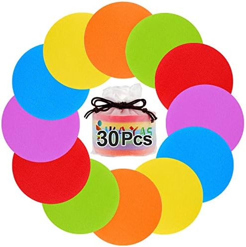 IKAYAS 30Pcs Carpet Spots Carpet Dots for Classroom, Carpet Circles Carpet Markers for Kids Eleme... | Amazon (US)