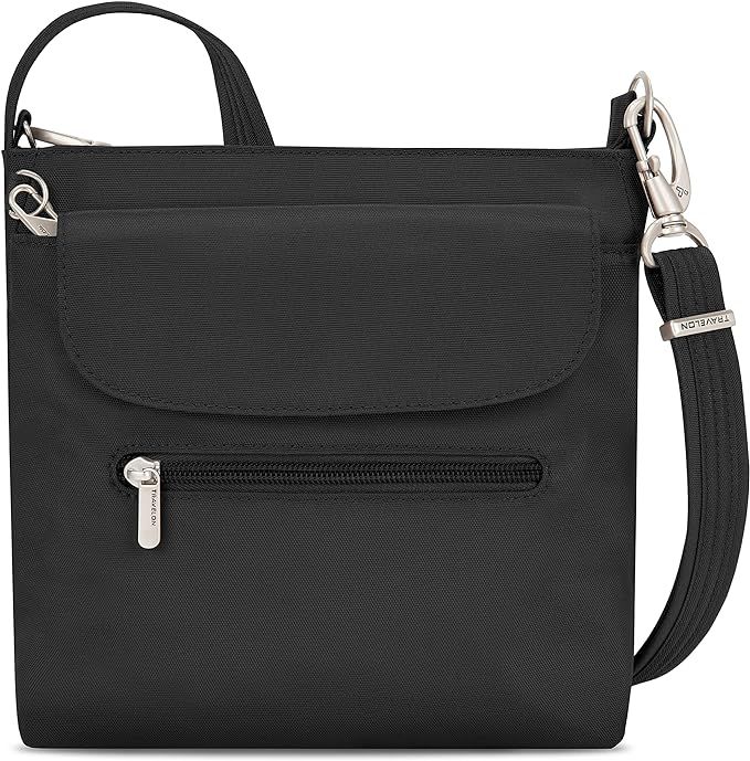 Travelon Anti-Theft Classic Mini Shoulder Bag, Black, One Size, 8.5 x 8.5 x 2 | Amazon (US)