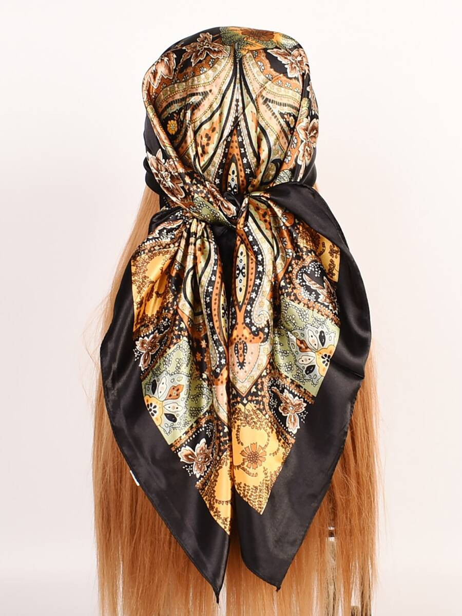 1pc Ladies' Paisley & Cashew Pattern Woven Printed Scarf Shawl Fashionable Head Wrap, Travel, Par... | SHEIN