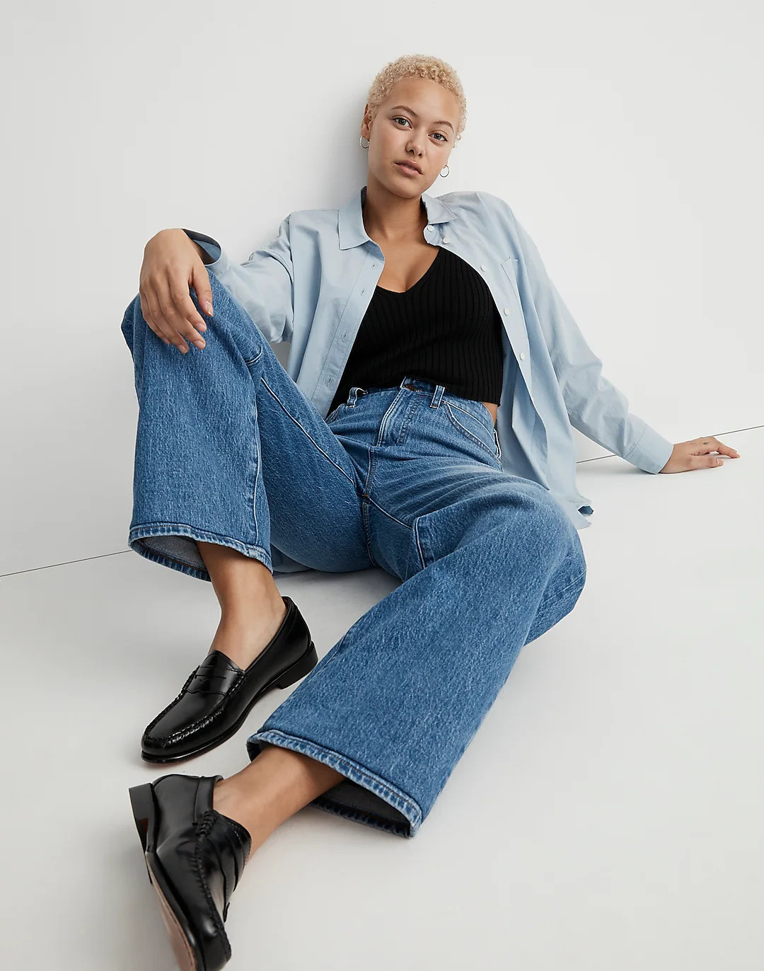 The Curvy Perfect Vintage Wide-Leg Crop Jean | Madewell