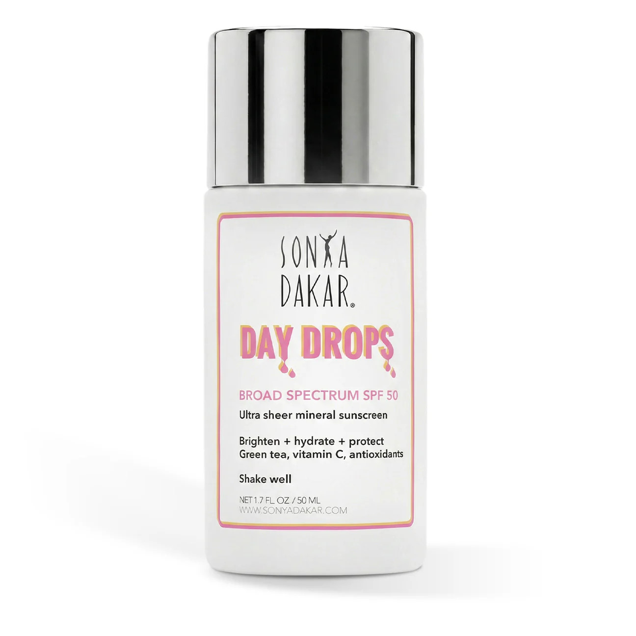 Day Drops SPF 50 Serum: Ultra-Sheer Mineral Sunscreen for Radiant Skin | Sonya Dakar Skincare