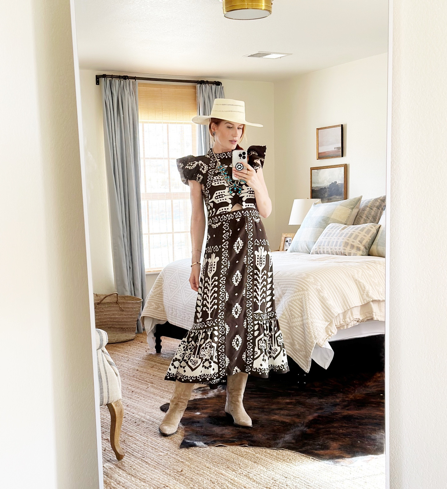 I just got this dress because it is a classic timeless piece I can wear for all seasons. 
It is silk not cotton (which the product shots looked more structured cotton). 
I am wearing a turquoise squash blossom and earrings with it to add interest and texture. 

#LTKSeasonal #LTKFind #LTKtravel