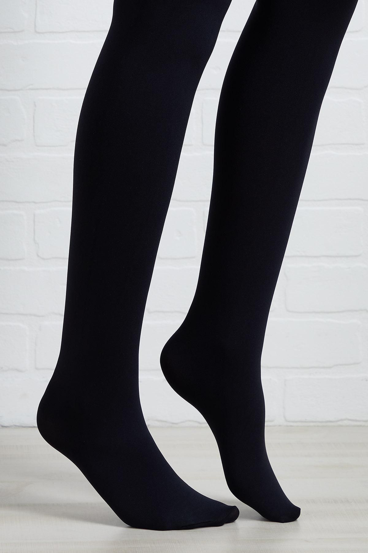 black opaque tights | Versona