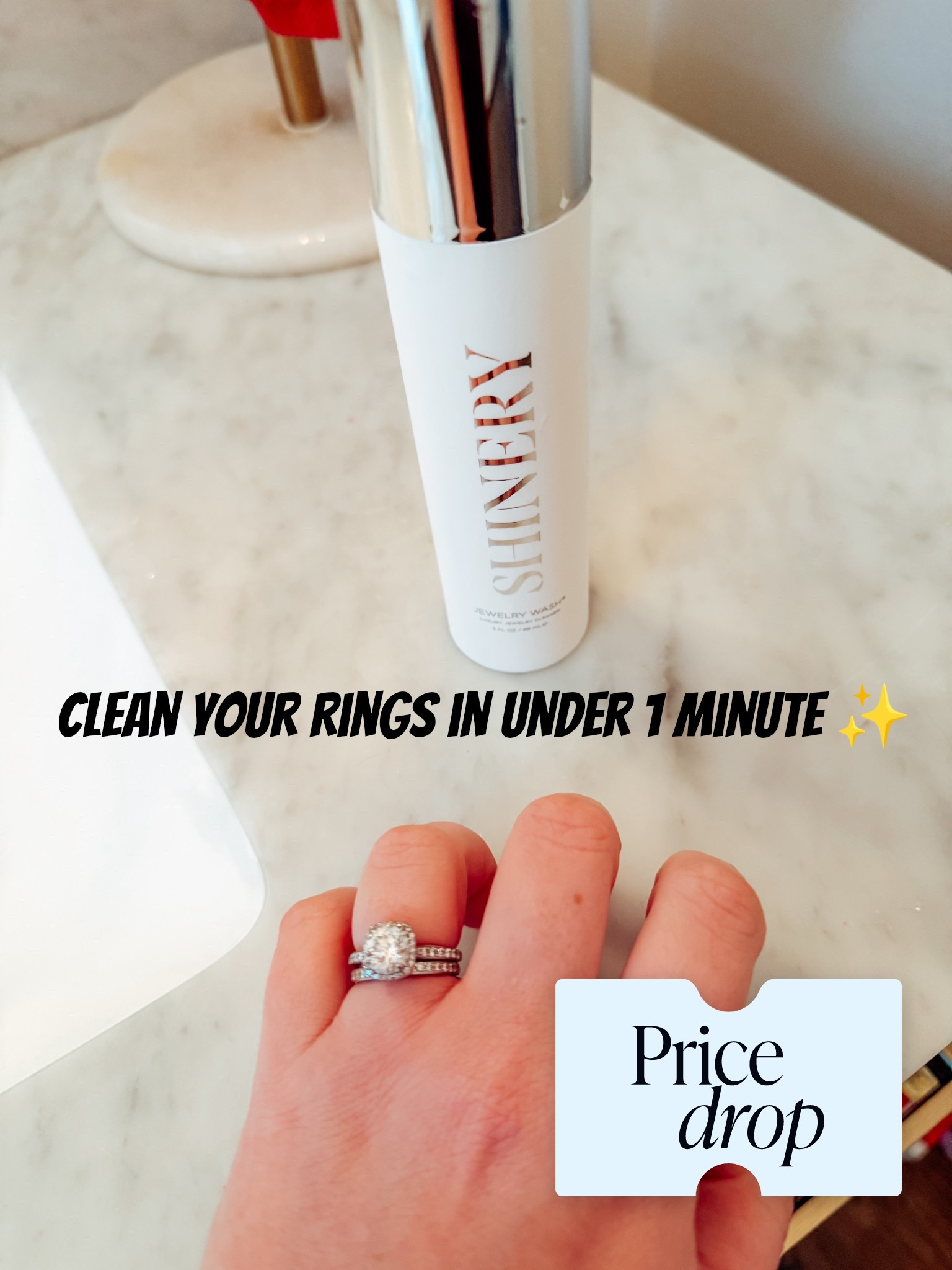Jewelry cleaning just got easier ✨
This is Shinery’s Luxury Jewelry Cleaner — the first-ever jewelry wash that lets you clean your hands and your jewelry at the same time. It’s non-toxic, free of ammonia, fragrance, phthalates, sulfates, parabens, and dyes, and safe for everyday use. My go-to way to keep my rings shiny in under a minute.
✨ Today only: 26% off with code SHINE26✨
If you’ve been looking for an easy jewelry cleaning routine, engagement ring cleaner, or a gentle jewelry wash made in the USA, today is the best time to grab it.
👉 Watch my latest video for the step-by-step cleaning process and before-and-after results, then shop on my LTK before the sale ends.

#LTKSaleAlert #LTKgrwm #LTKBeauty