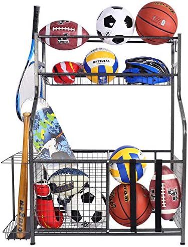 Mythinglogic Garage Storage System, Garage Organizer with Baskets and Hooks, Sports Equipment Org... | Amazon (US)