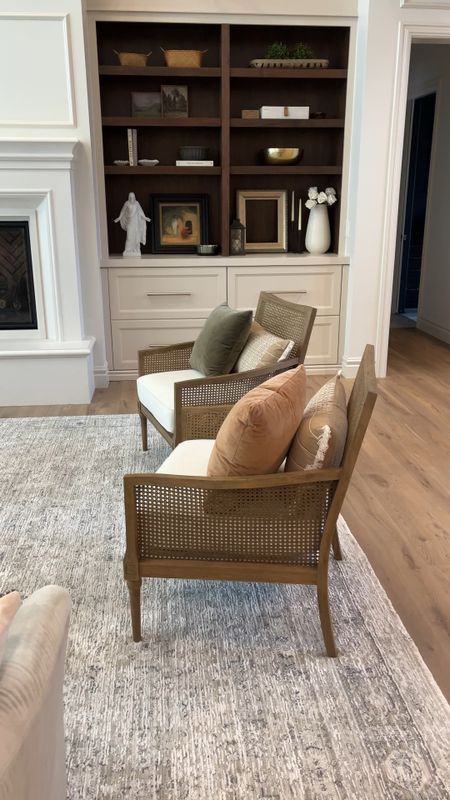 NOTE: The cushions are super duper firm! We are fine with it and know they will soften with time, but if you want a “cozy” chair, this isn not it. 

Our living room accent chairs:

Relaxed lines and airy caning, that encourage you to linger a little longer. This casual arm chair is hand crafted of hardwood with hand woven caned arms and back. Arms have a slight outward curve that gives the generous seat even more room. Deep seat and back cushions are covered in natural linen. Wimberly is perfect for an accent chair in the bedroom or living room. 


#ltkfurniture #ltkinteriordesign #ltkstyling 

#LTKsalealert #LTKhome #LTKHolidaySale