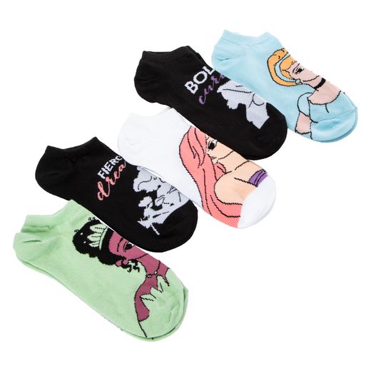 Disney Princess Ladies Low-Cut Socks 5-Pack | Five Below