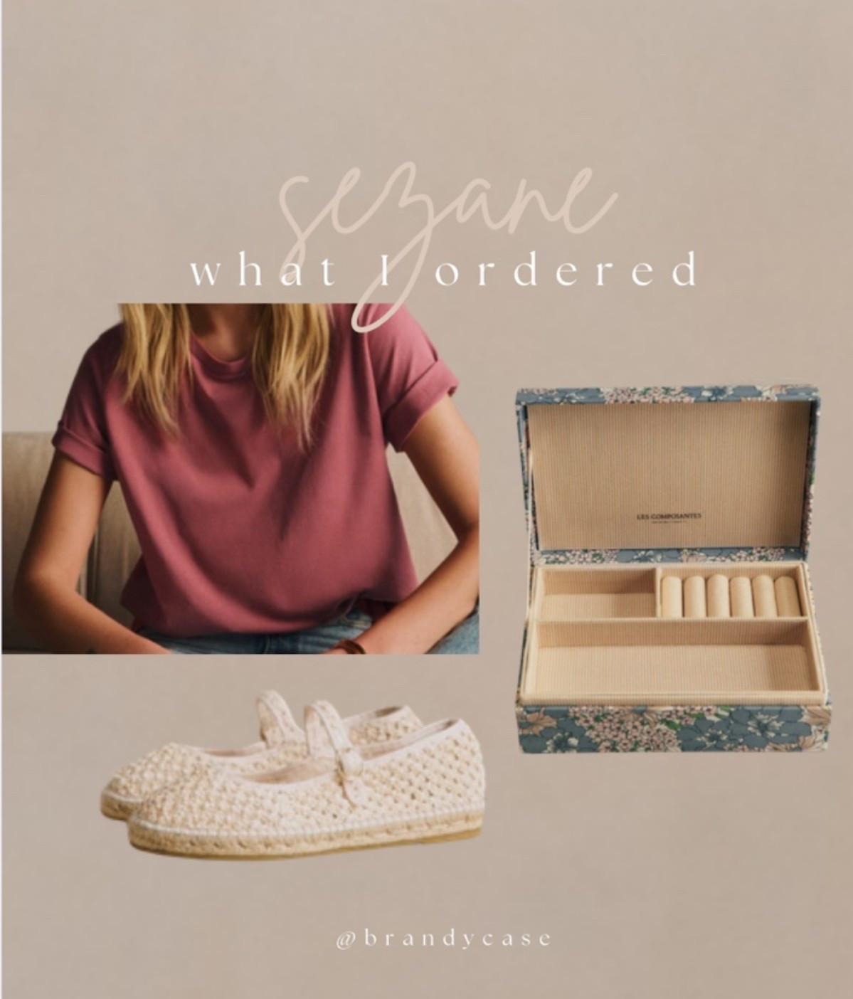recent Sezane order, a closet staple and items I know I’ll have and use for years! I sized up to a medium in tee! Also linked some finds!