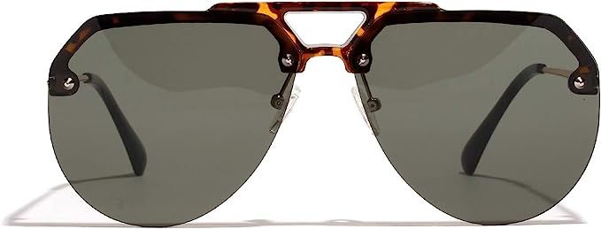 EXEcharge Women's Sunglasses, Oversized Half Frame Cat Eyes Transparent Lens Novelty Sunglasses f... | Amazon (US)
