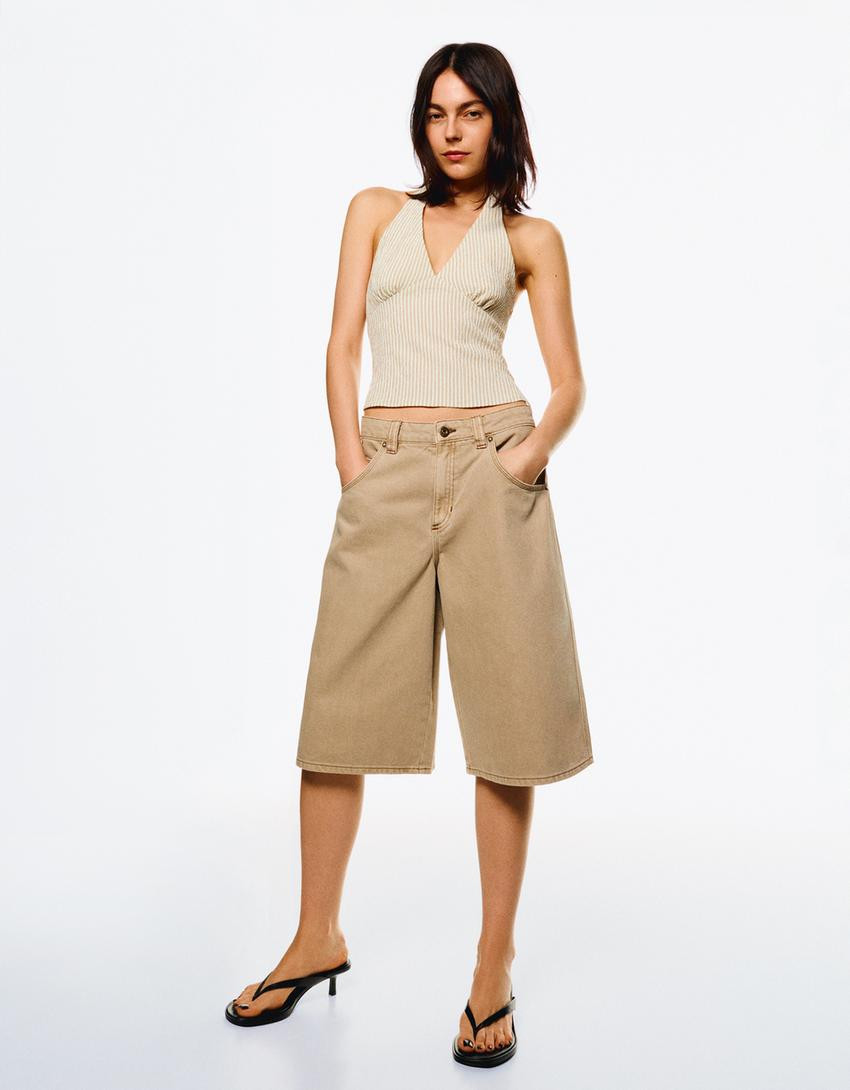 Bermuda-Jorts aus Denim - Damen | Bershka DE