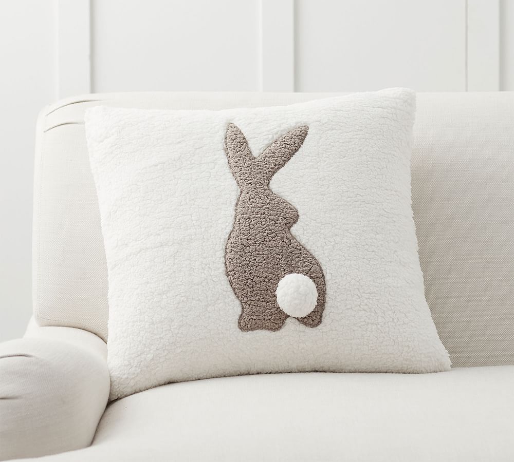 Pom Pom Bunny Sherpa Pillow | Pottery Barn (US)