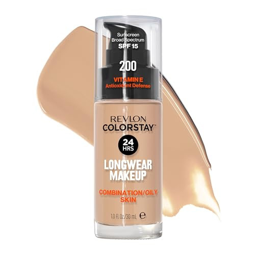 Revlon Liquid Foundation, ColorStay Face Makeup for Combination & Oily Skin, SPF 15, Medium-Full Coverage with Matte Finish, 200 Nude, 1 Fl Oz | Amazon (US)